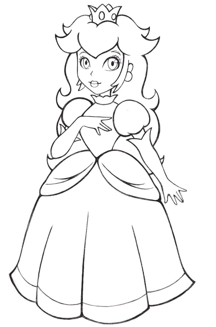 Desenho gratuito Princesa Peach #211821 da colecao Videogames para imprimir