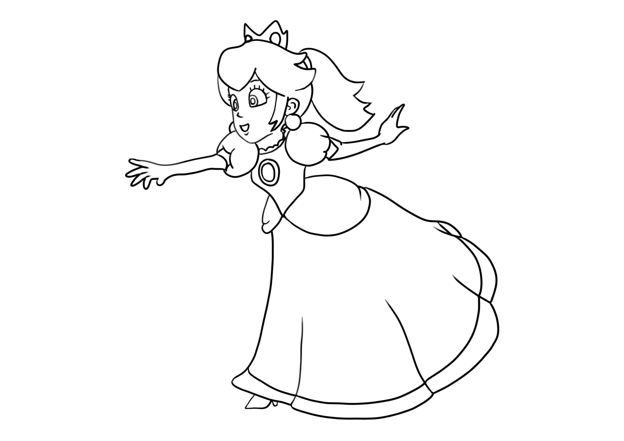 Imagem para colorir de Princesa Peach #211834 da nossa coleção Videogames, fácil de imprimir Imagem para colorir de Princesa Peach #211834 da nossa coleção Videogames, fácil de imprimir