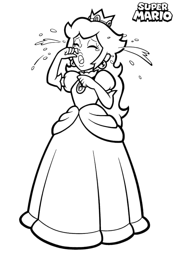 Desenho imprimível de Princesa Peach #211848 para colorir, pertence à coleção Videogames Desenho imprimível de Princesa Peach #211848 para colorir, pertence à coleção Videogames