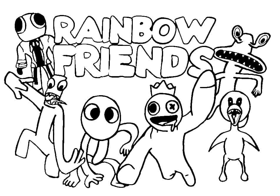 Desenho gratuito Rainbow Friends #201303 da colecao Videogames para imprimir