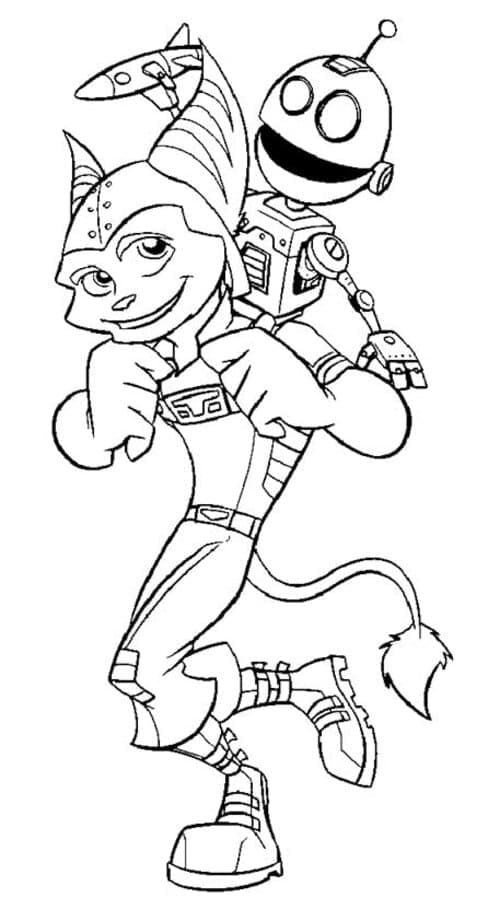 Ilustração de Ratchet e Clank #204617 para colorir, parte da coleção Videogames Ilustração de Ratchet e Clank #204617 para colorir, parte da coleção Videogames
