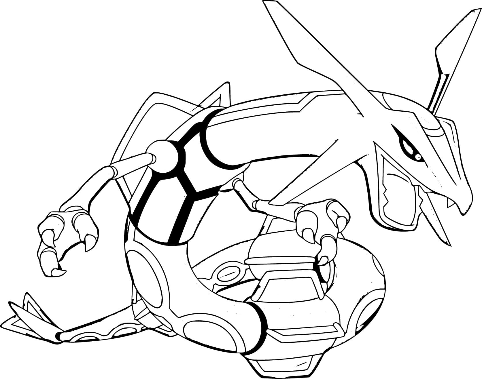 Linda página de Rayquaza #181614 para colorir, da coleção Videogames, baixe grátis