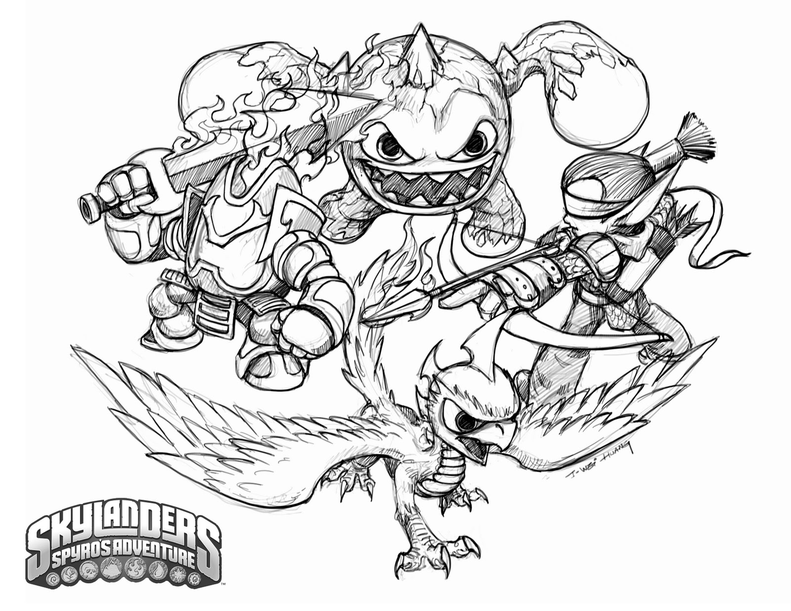 Desenho gratuito Skylanders #43398 da colecao Videogames para imprimir