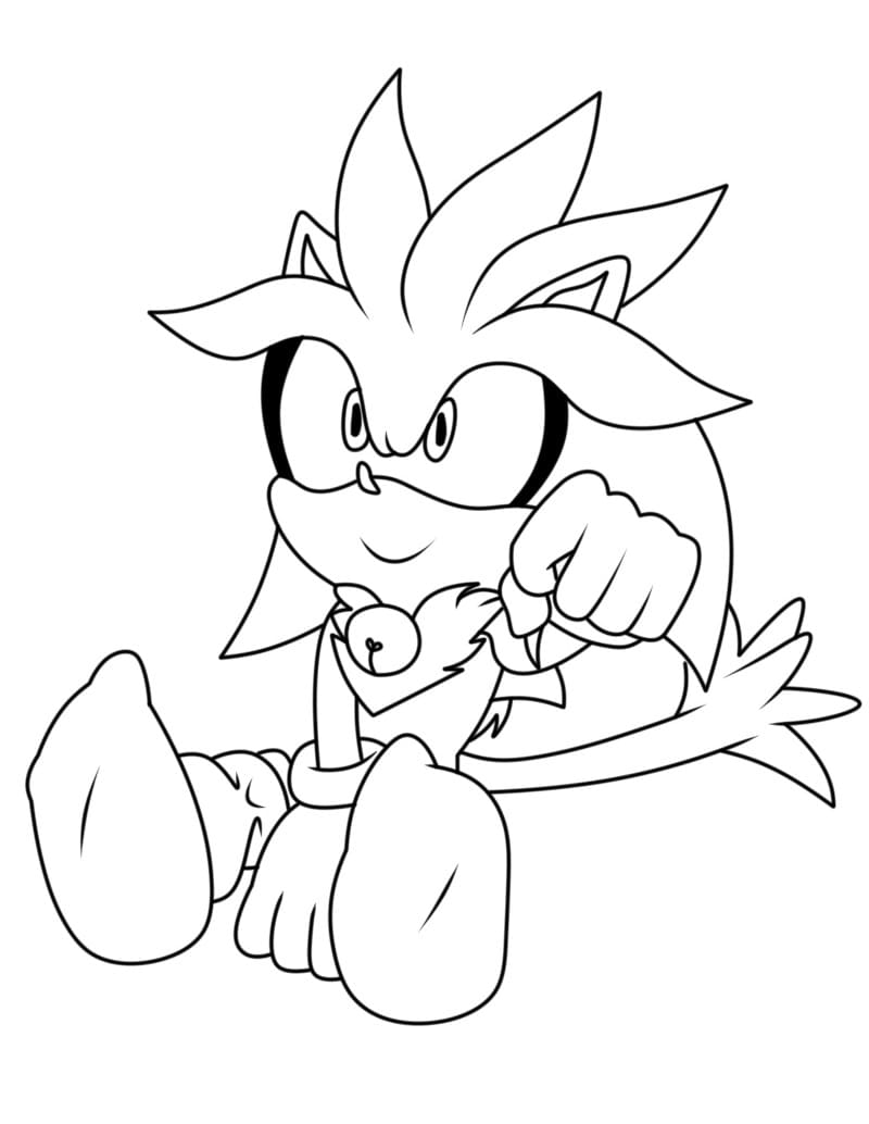Desenho gratuito Sonic de prata #221547 da colecao Videogames para imprimir