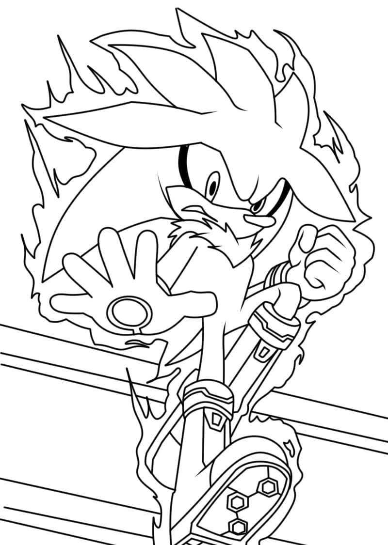 Desenho gratuito Sonic de prata #221548 da colecao Videogames para imprimir