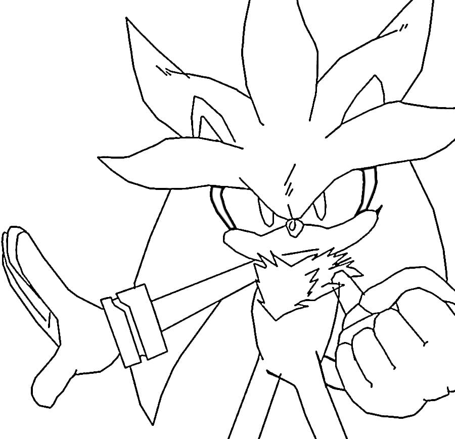 Desenho gratuito Sonic de prata #221550 da colecao Videogames para imprimir