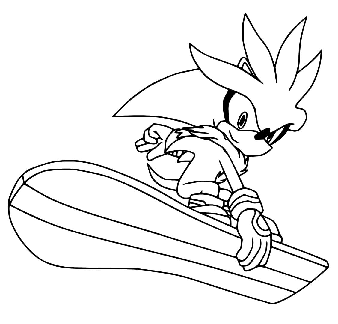 Desenho gratuito Sonic de prata #221561 da colecao Videogames para imprimir