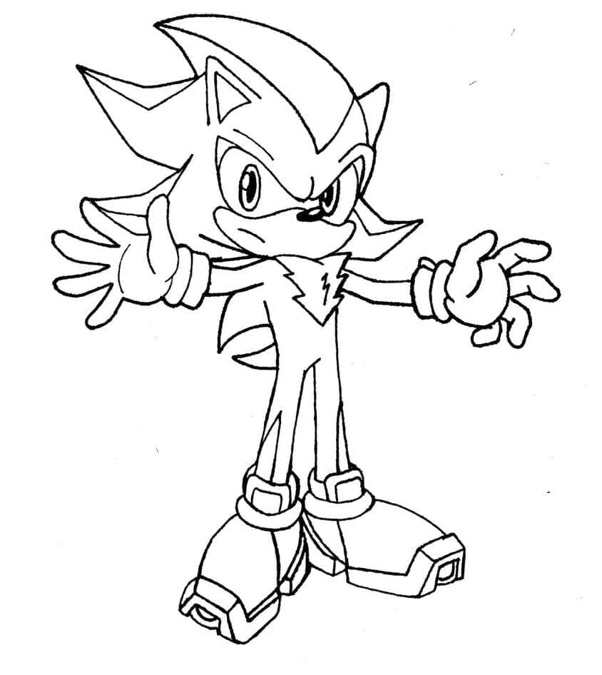 Desenho gratuito Sonic Shadow #216344 da colecao Videogames para imprimir