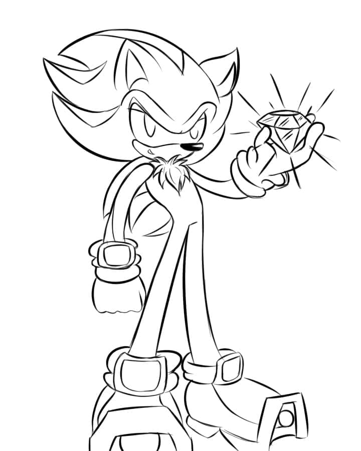 Desenho gratuito Sonic Shadow #216345 da colecao Videogames para imprimir