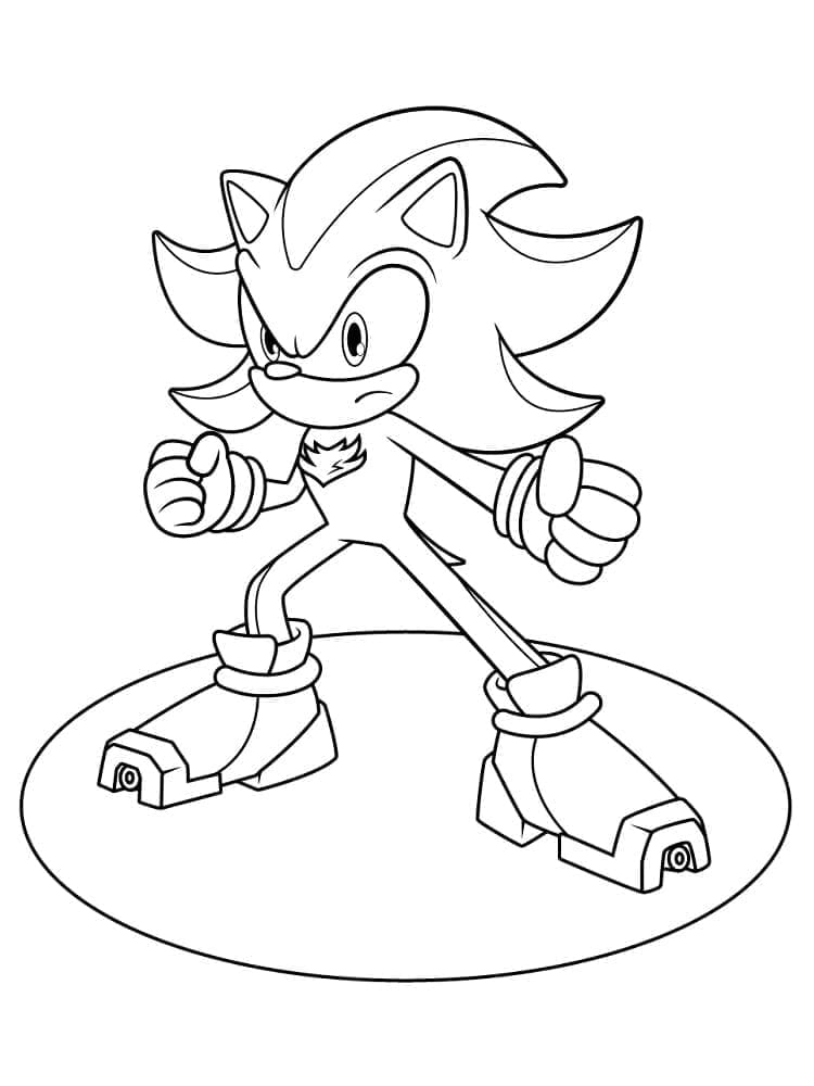 Atividade criativa: desenho de Sonic Shadow #216353 para colorir da coleção Videogames