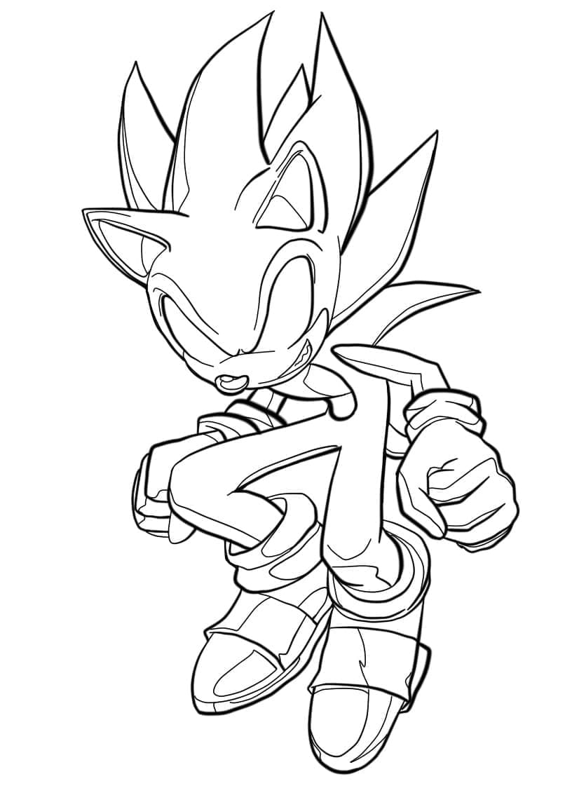 Desenho gratuito Sonic Sombrio #222158 da colecao Videogames para imprimir