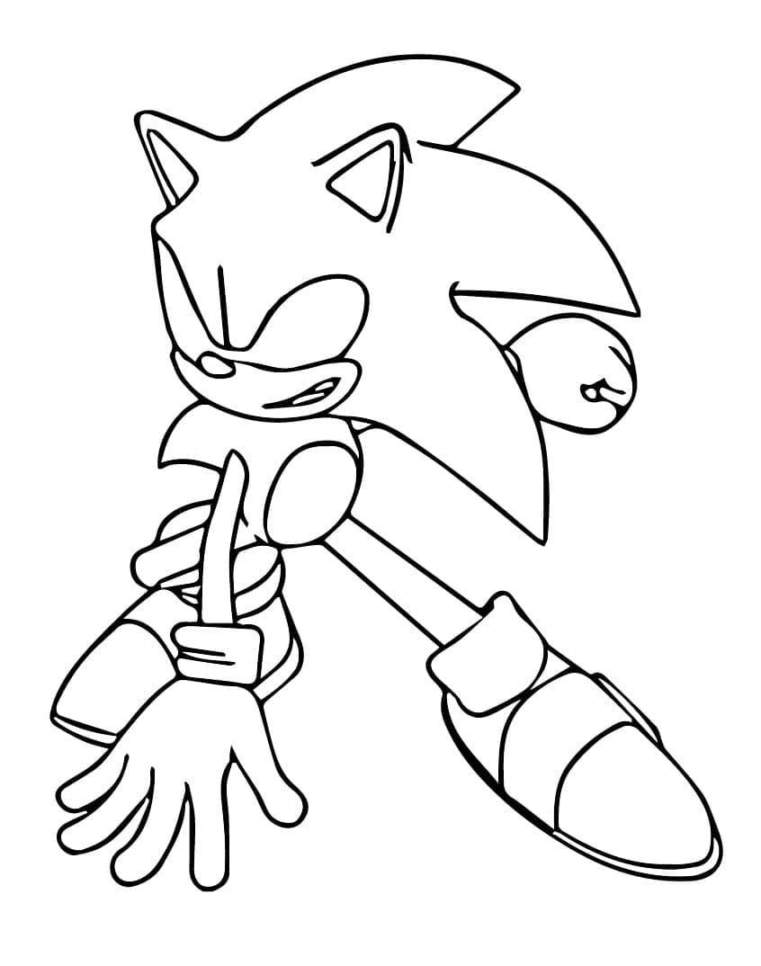 Desenho gratuito Sonic Sombrio #222161 da colecao Videogames para imprimir