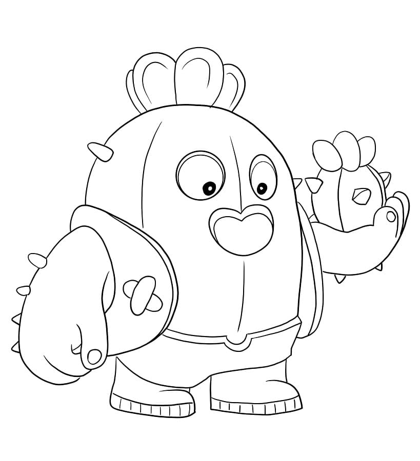 Desenho gratuito Spike Brawl Stars #221024 da colecao Videogames para imprimir