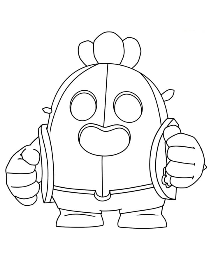 Desenho gratuito Spike Brawl Stars #221028 da colecao Videogames para imprimir