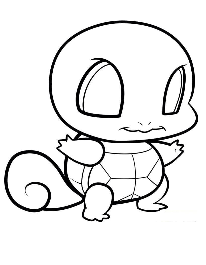 Página para colorir de Squirtle #181493 pertencente à coleção Videogames