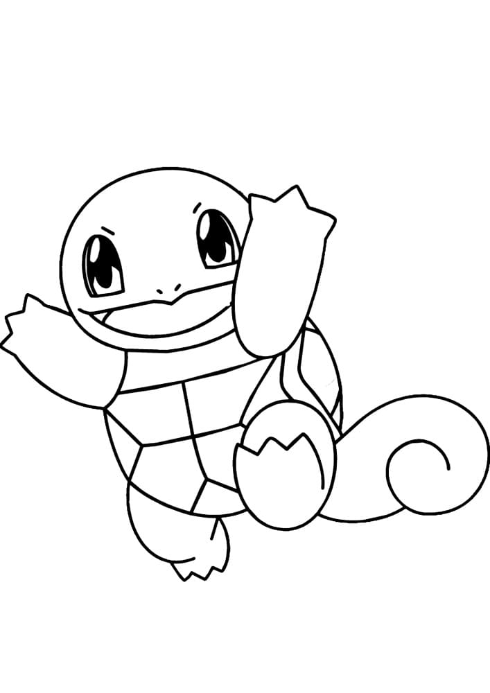 Imagem para colorir de Squirtle #181503 da nossa coleção Videogames, fácil de imprimir