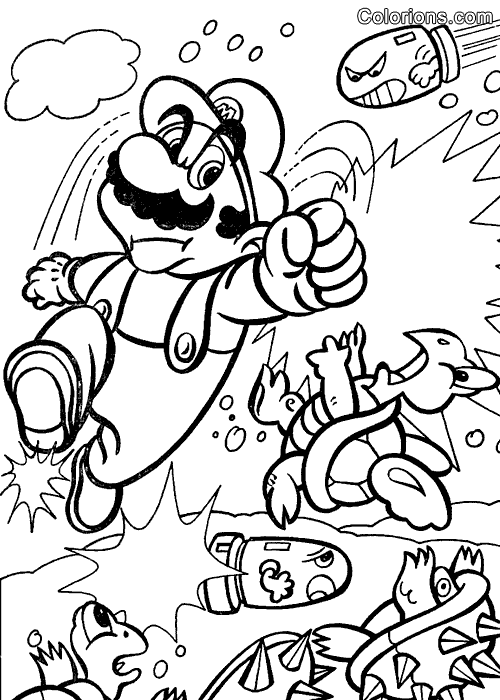 Desenho gratuito Super Mario Bros #153606 da colecao Videogames para imprimir