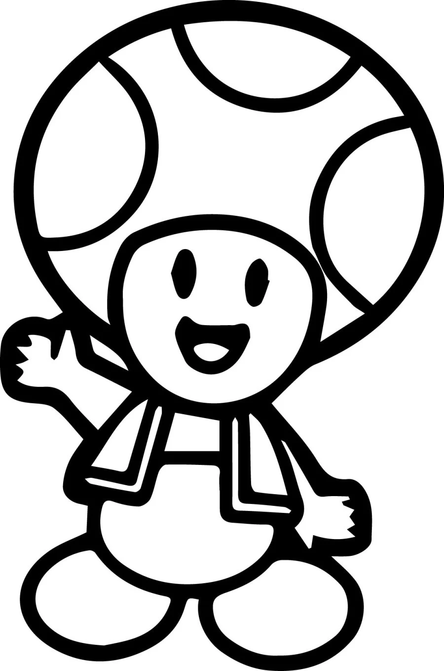Desenho de Sapo acenando alegremente para colorir