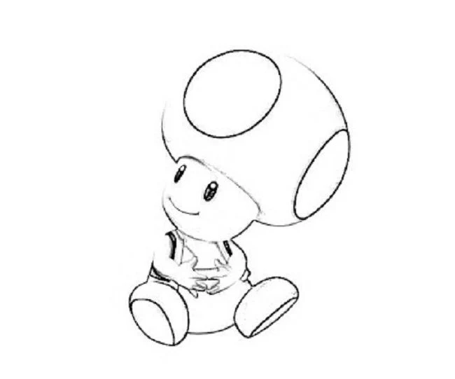 Desenho de Sapo sentado com as mãos juntas para colorir Desenho de Sapo sentado com as mãos juntas para colorir
