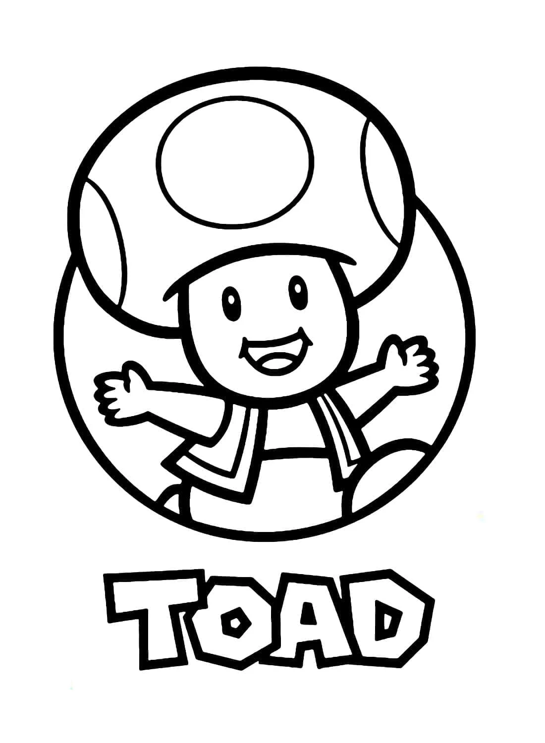 Desenho de Sapo sorridente com os braços abertos para colorir