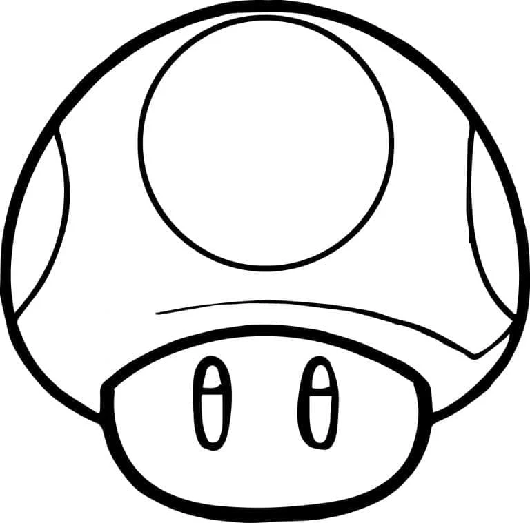 Desenho de Sapo cogumelo power-up para colorir