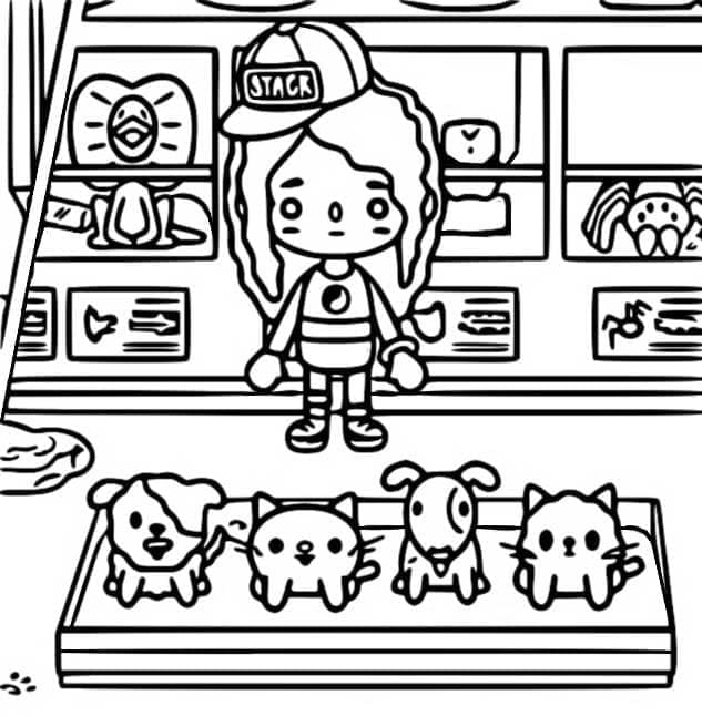 Desenho imprimível de Toca Boca #185766 para colorir, pertence à coleção Videogames