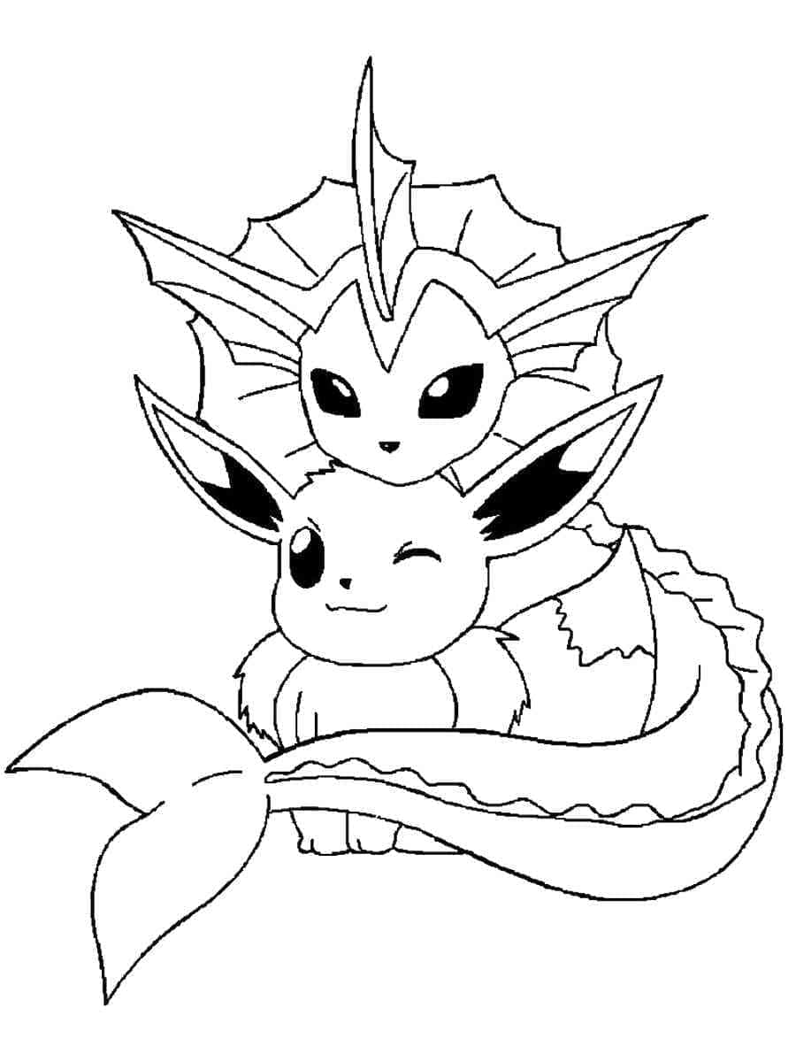 Desenho gratuito Vaporeon #184356 da colecao Videogames para imprimir