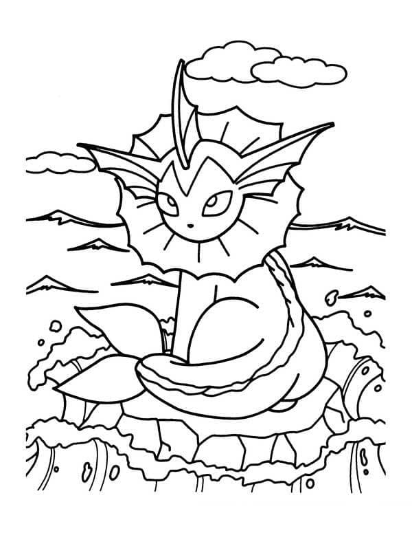 Página para colorir: Vaporeon (Videogames) #184365 - Páginas para Colorir Imprimíveis Gratuitamente