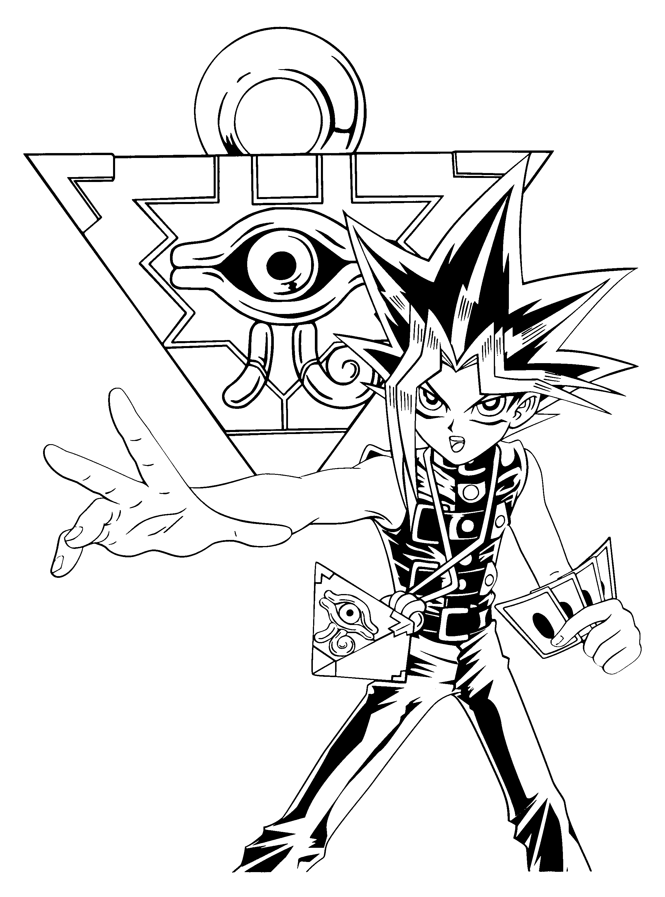Ilustração de Yu-Gi-Oh! #52999 para colorir, parte da coleção Videogames